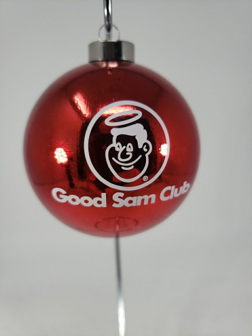 Good Sam Club Red Christmas Ornament Ball Plastic Original Storage Box Unused